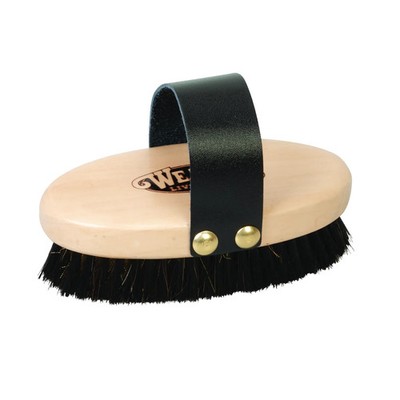 Weaver Leather Livestock Copper Bristle Grooming Brush with Leather Handle - 8 
