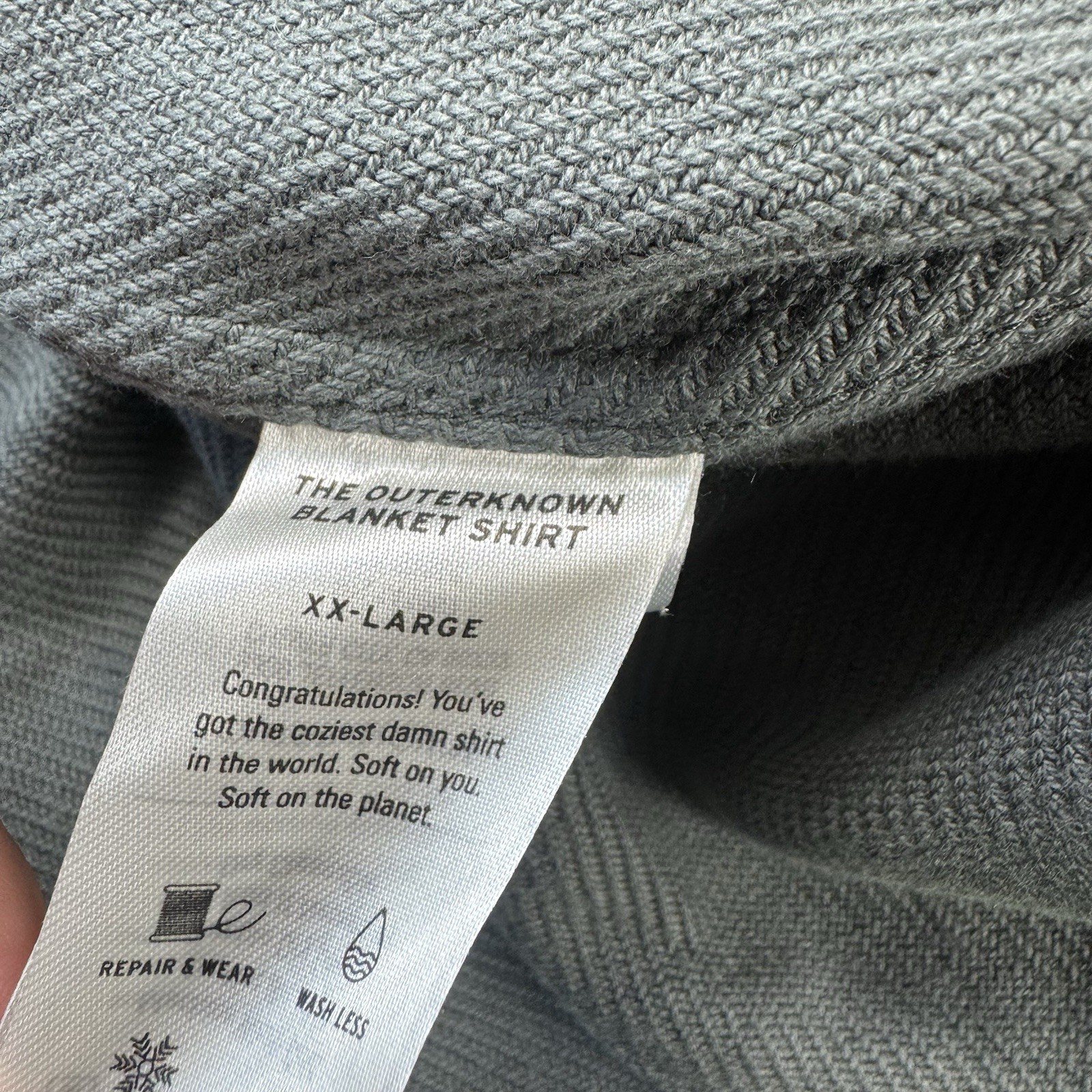 Outerknown Gray Blanket Lined Utility Solid Gray … - image 4