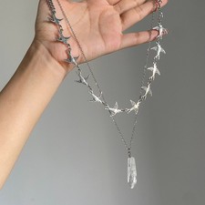 Creative Double-Layer Necklace for Women Layered Choker Chain