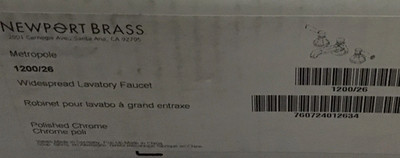 Newport Brass Metropole 1200/26 Widespread Bathroom Sink Faucet Polished Chrome