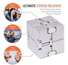 Fidget Cube New Version Fidget Finger Toys - Metal Infinity Cube