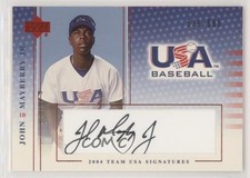 2005 USA Baseball Team Signatures Black Ink /595 John Mayberry Jr #S-32 Auto 1o3