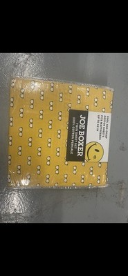 Vintage NOS JOE BOXER Sun Glasses Eye Glasses Twin Sheet Set Yellow