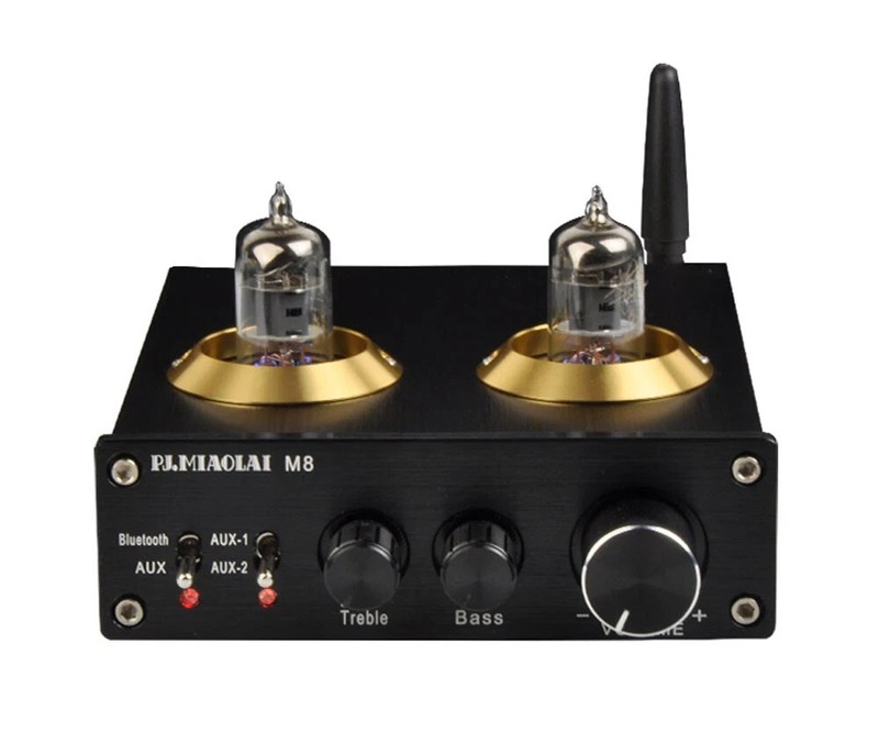M8 HiFi Bluetooth 5.0 Tube Vacuum Preamplifier Home Stereo Audio Digital Preamp