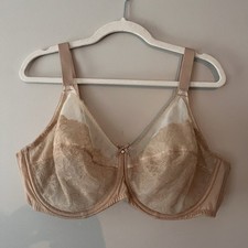 Wacoal 855186 Retro Chic Ultimate Lift Underwire Unlined Bra 46D Full Figure