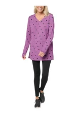 Cuddl Duds Women's Comfortwear Tunic & Legging Lounge Set PrplDot