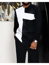 Large Men'S Long Sleeved and Long Pants Set  Suitable for Ethnic Festivals, Aut