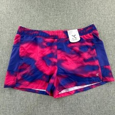 NEW Xersion Girls Sport Shorts Lined Adjustable Waist large Quick Dri Blue Pink