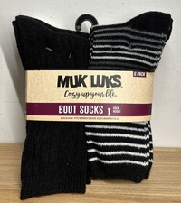 Muk Luks 6-Pack of Crew Height Cozy Women's Boot Socks -shoe size 6 -11 Neutrals