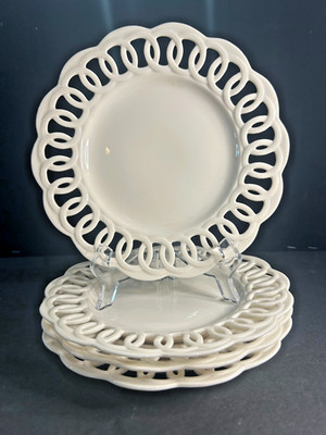 Bristol House White Reticulated Lattice Plates