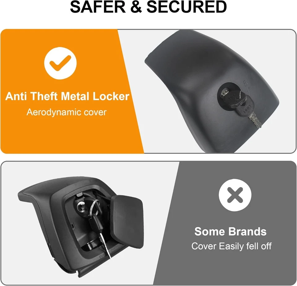 车顶架横杆适用于 2016–2022 年本田 HR-V 带导轨可锁定铝 260 磅 — 第 3/4 张图片