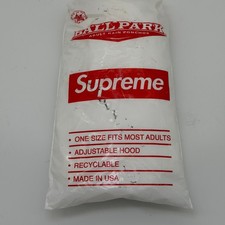 Supreme Ballpark Adult Rain Poncho White One Size Fits Most Adjustable Hood