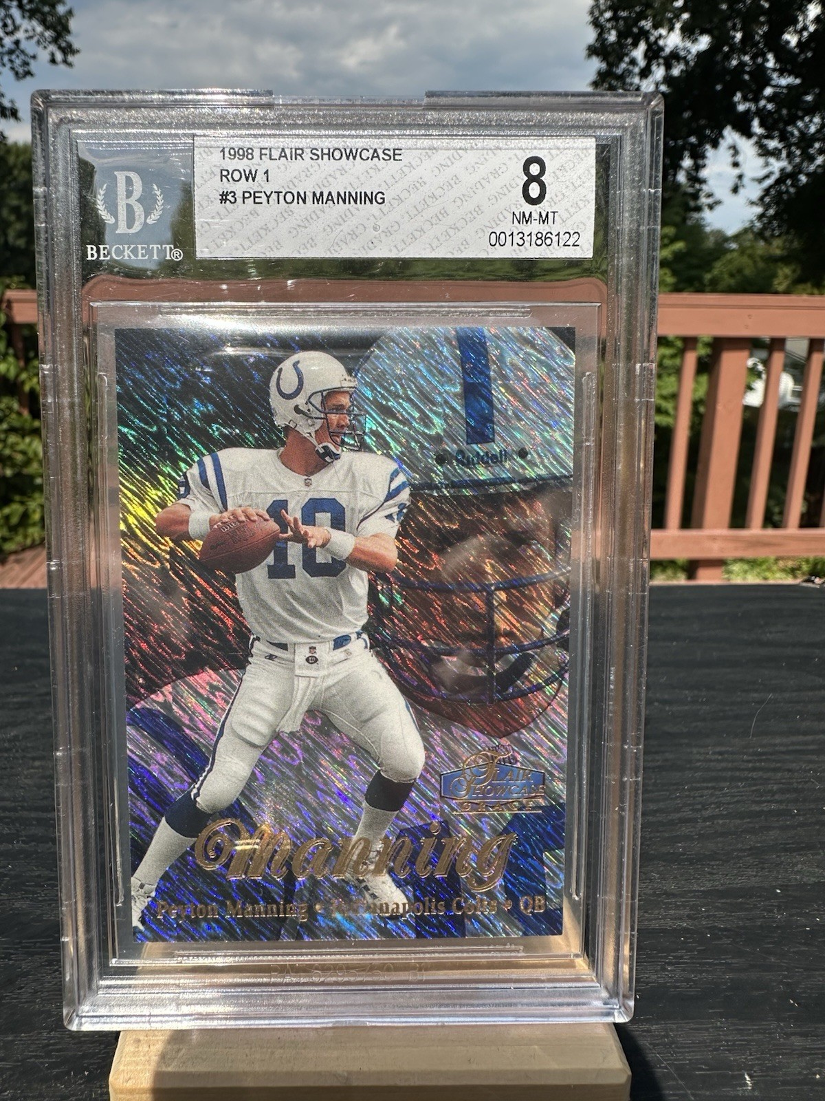 1998 Flair Showcase - Peyton Manning #3 Row 1 (RC)