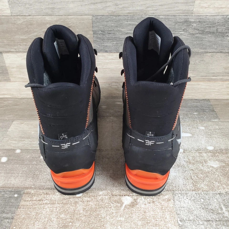 Salewa Crow GTX Mens Hiking Shoes Sz 11.5 Wallnut Fluo Orange Lace Up Mid Top - Image 3 of 4