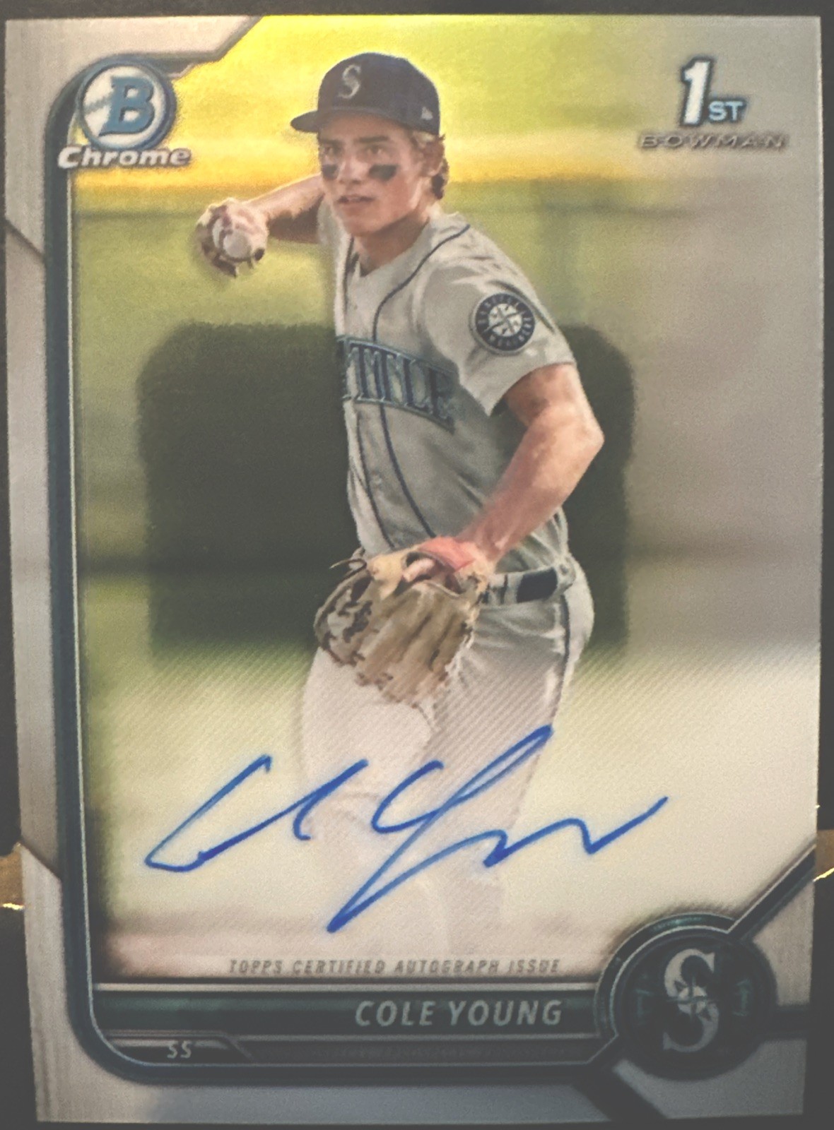 2022 Bowman Draft - Chrome Draft Pick Autographs Cole Young #CDA-CY (AU, RC)💎