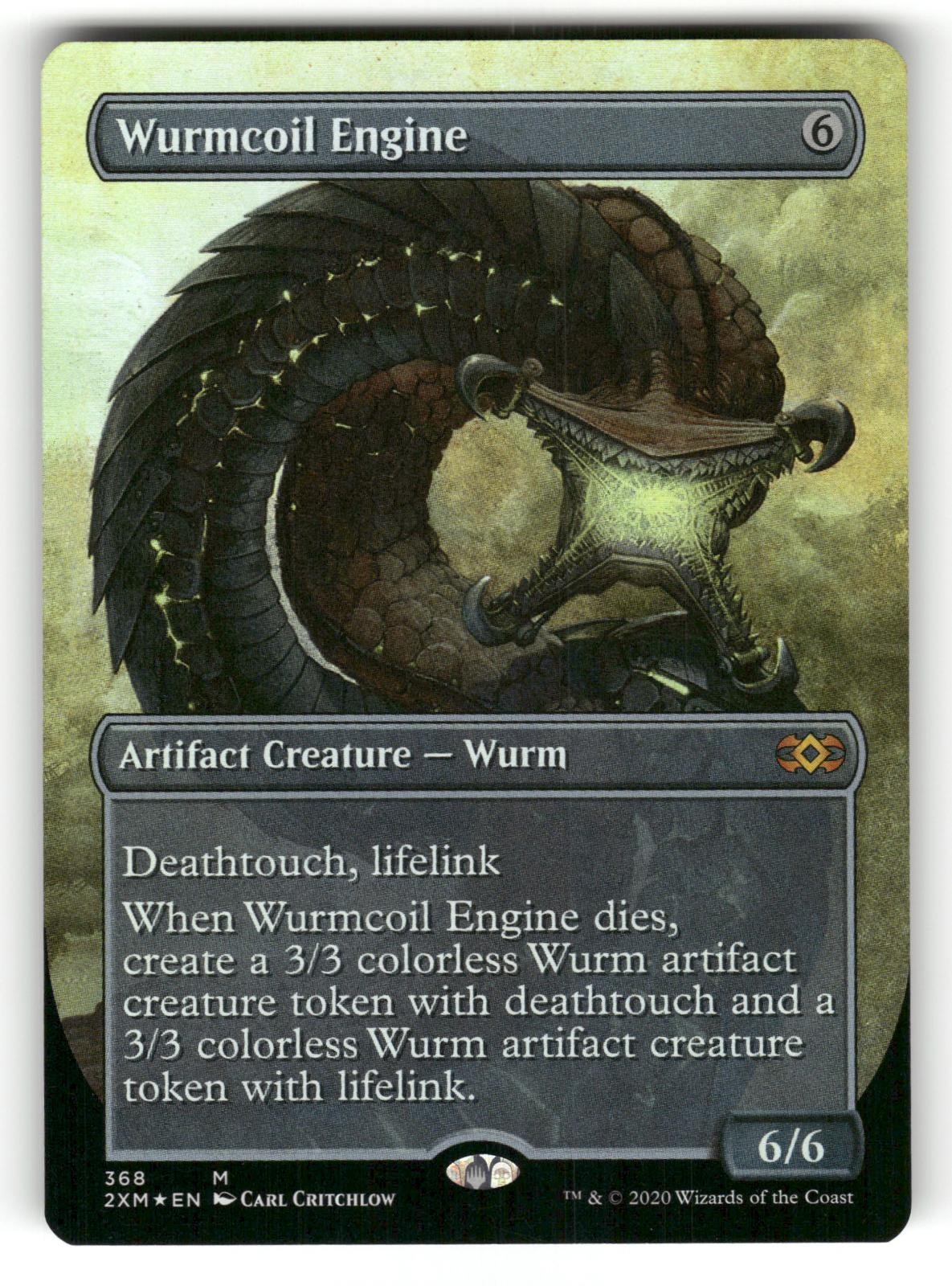 Wurmcoil Engine (Borderless) NM Foil Double Masters 368 MTG Mythic