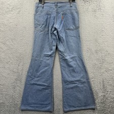 Vintage Levi  s Corduroy Bell Bottom Pants Mens Size 30x32 Blue BOHO Disco 70s