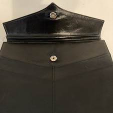 VTG Genuine Leather Clutch Vintage Black Made For Macy s