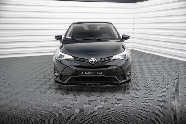 Maxton Design Frontlippe V.1 Passend FüR Toyota Avensis Mk3 FL Schwarz Hochglanz-image