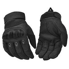Tactical Gloves Motorcycle Riding Gloves Full Finger Gloves Black