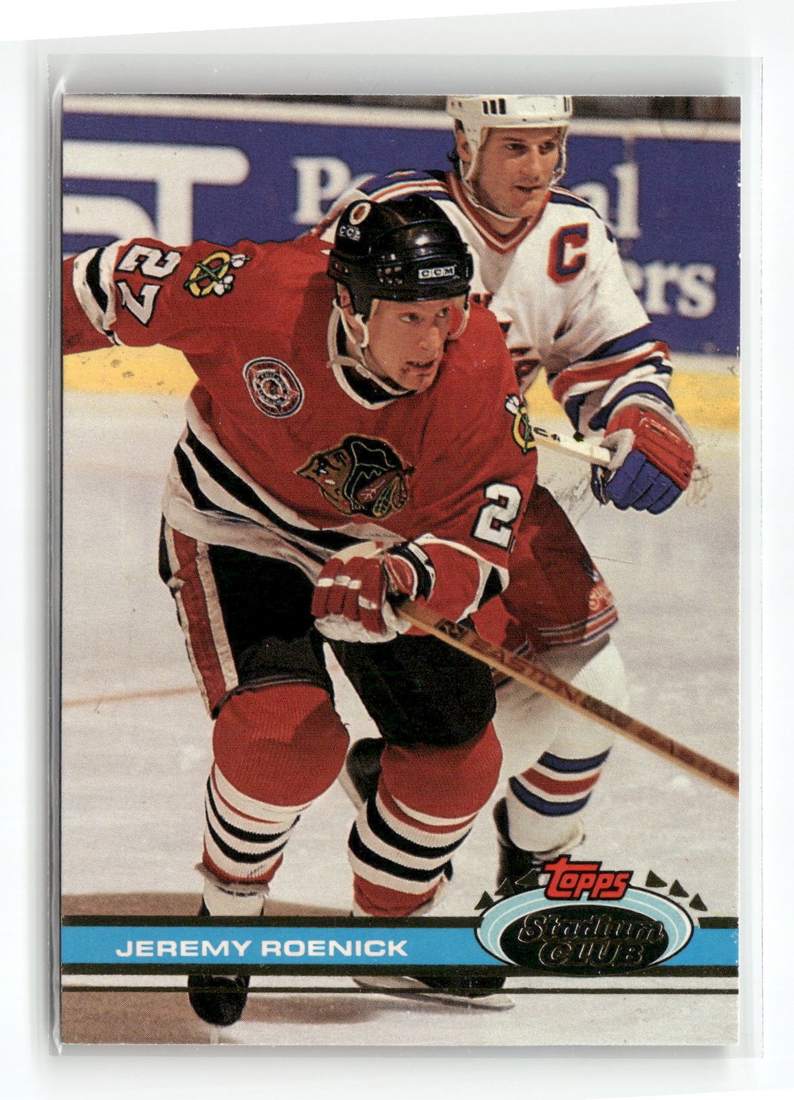 1991-92 Stadium Club #46a Jeremy Roenick Chicago Blackhawks