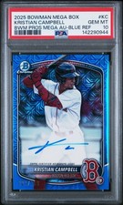 2025 Bowman Mega Box #BMA-KC Kristian Campbell Blue Auto /150 PSA GEM MINT 10