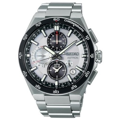 Seiko Astron SBXC153 GPS Nexter Dual Time Chronograph Titanium Men's Watch NEW