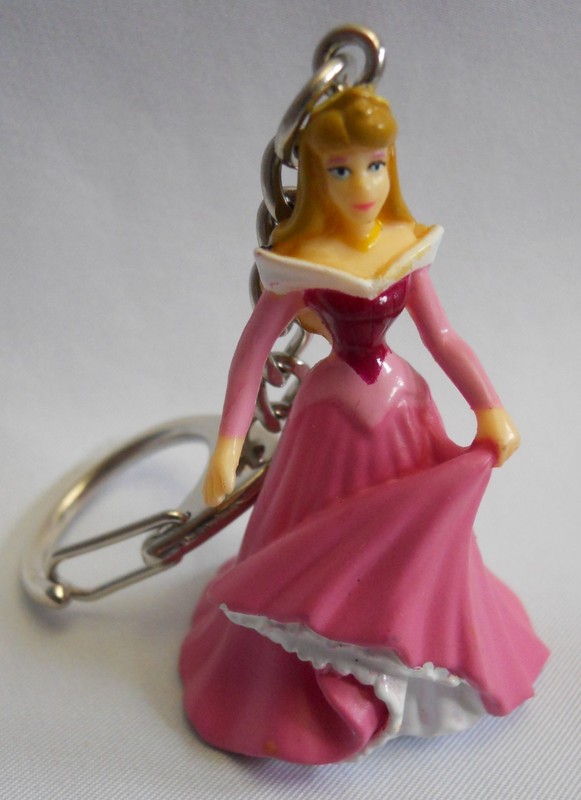 Disney AURORA Sleeping Beauty PVC Backpack Zipper Pull Keyring Keychain Ornament