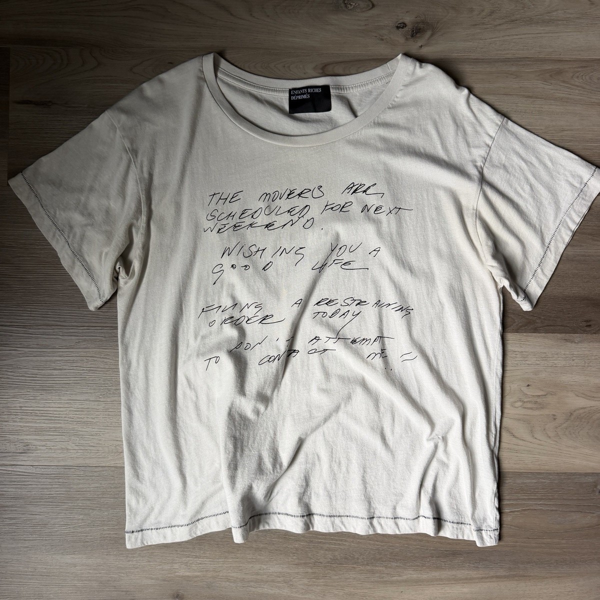 Enfants Riches Deprimes - Restraining Order White T-Shirt Sz M 100% Authentic