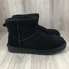 Koolaburra by Ugg Ankle Boots Womens 7 Black Suede Slip On Lined Winter Shoes