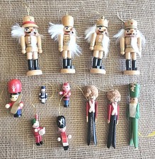 12 Vintage Nutcracker & Wooden Soldier Christmas Ornaments 1.5