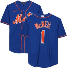 Jeff McNeil New York Mets Autographed #1 Blue Nike Replica Jersey