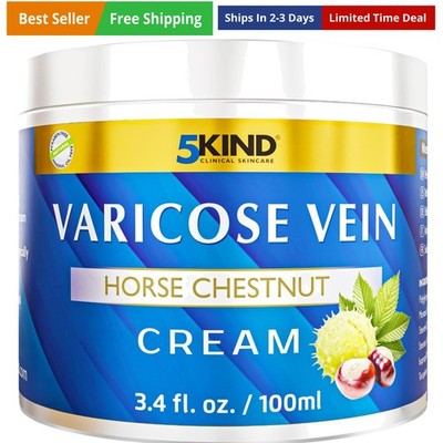 Varicose Veins Treatment for Legs 3.4 Fl Oz - Horse Chestnut Cream for Varico...