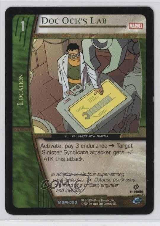 2004 VS System Marvel Web of Spider-Man 1st Edition Doc Ock's Lab #MSM-023