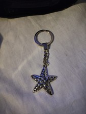 Silver Starfish Charm Keychain Beach Seastar A 