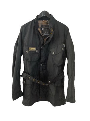 Barbour International Jacke, UK L, schwarze schmale Wachsjacke, UK Größe L, neu mit Etikett