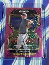 2022 Panini Prizm Draft Picks Tyler Stuart #PDP179 Neon Pink Velocity Prizm (RC)