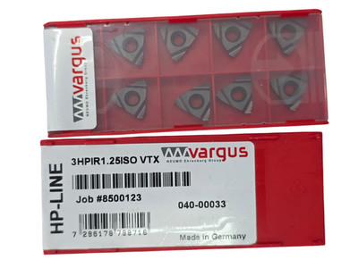 Vargus 3HPIR1.25ISO VTX Carbide Threading Insert 10 PCS