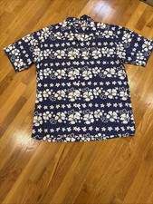 Tommy Hilfiger Shirt Mens XLarge Floral Blue White