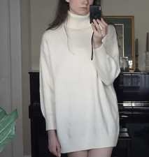 Mango Large Ivory Women’s Turtleneck Dress New without Tags