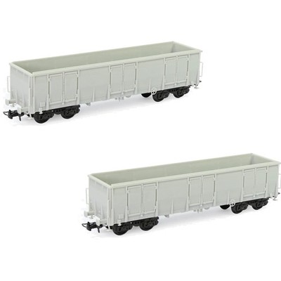 Spur H0 Güterwagen 2er Set Modell Eisenbahn Waggon Kunststoff Metall