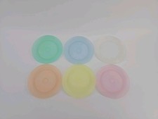 Set Of 6 Vintage Pastel Tupperware Millionaire Line 6" Plates 157