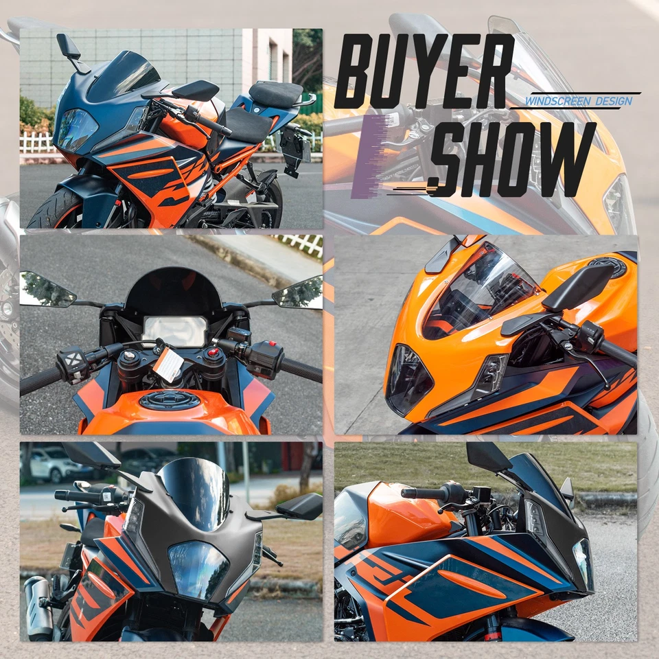 Motorcycle Headlight Fairing Windshield For KTM RC125 RC200 RC390 2022-2023 Foto 4 de 4