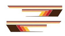 Vehicle Side Stripes Retro Colours Suitable For Landcruiser Van Motorhome Truck