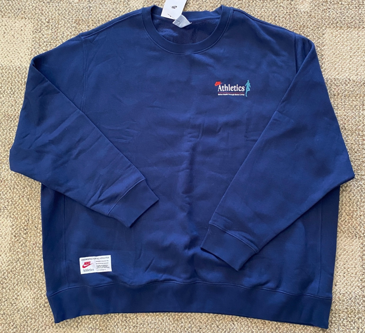 Nike Crew Sweatshirt Pullover One Day at a Time FN1486-410 Navy