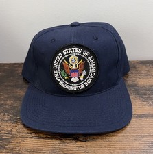 Vintage 90s Washington D.C. Navy Blue Cotton Baseball Hat Cap Snapback USA