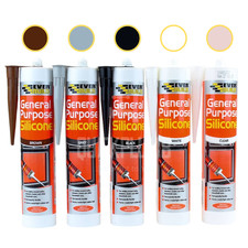 General Purpose Silicone C3 Cartridge 280ml Sealant Clear White Brown Black Grey