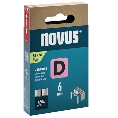 Novus Flachdrahtklammer Typ53F 6mm verzinkt   1200Stk