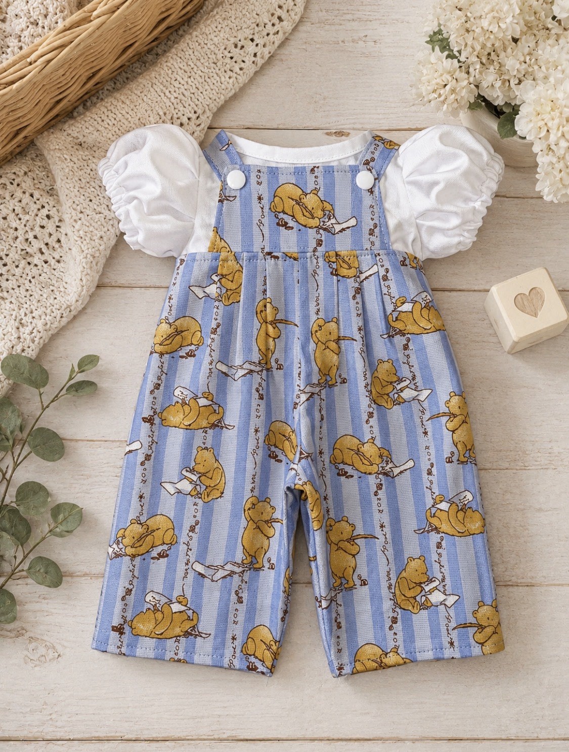 16/17in Cabbage Patch Kids Bears Overalls Outfit Clothes Only