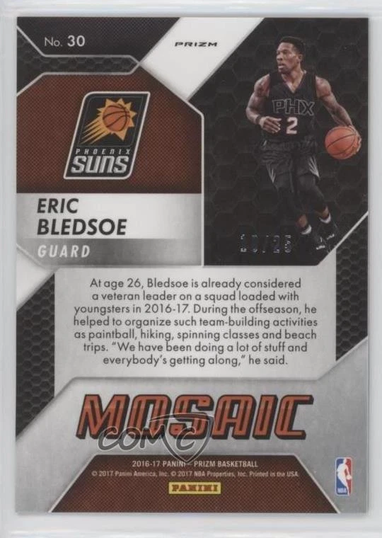 2016-17 Panini Prizm Mosaic Camo /25 Eric Bledsoe #30 - Image 2 of 2